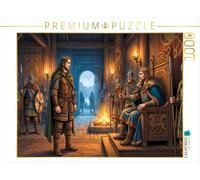 Puzzle · Leif se présente Devant Le Roi Olaf | Leif Eriksson · Le Viking et le Nouveau Monde · 1000 pièces · Format assemblé 64 × 48 cm · CALVENDO Puzzle