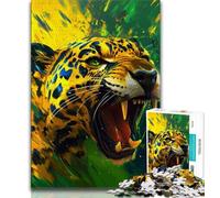 Puzzle Léopard 1000 pièces pour Adolescents, Jeu Stimulant, idéal comme Cadeau pour Toute la Famille 50x75cm