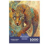 Puzzle Léopard De 1000 Pièces pour Adultes,Art Abstrait Un Jeu De Dexérité Très Difficile Puzzle Jeu Éducatif l'art De La Décoration Moderne 70x50cm/1000pcs