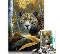 Puzzle Léopard des forêts 1000 pièces pour Adultes, Jeu Familial Anti-Stress, défi Difficile, Superbes Cadeaux et Jouets (75x50cm)