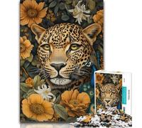 Puzzle Léopard Doré 1000 pièces pour Adultes et Adolescents, Jouets éducatifs, Jeux familiaux, Cadeau d'anniversaire, 38x26cm