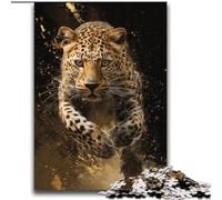 Puzzle Léopard Doré 2000 pièces pour Adultes, Jeux de détente pour renforcer l'amour Entre Couples (70x100cm)
