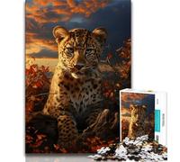 Puzzle Léopard Fantastique pour Adolescents 1000 Pièces, Jeu de Puzzle Défiant, Idéal comme Cadeau pour Toute la Famille (38x26cm)