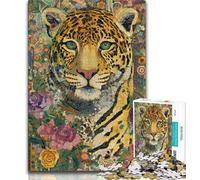 Puzzle Léopard Fantastique pour Adolescents, Puzzle 1000 pièces, Jouet Éducatif Intellectuel Décompressant, Cadeaux Secret du Père Noël 38x26cm
