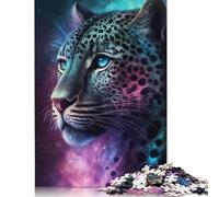 Puzzle Léopard Galaxie Couleur pour Adultes et Adolescents 1000 Pièces Puzzles en Bois pour Adolescents Cadeaux Jeu de Casse-Tête 1000pcs (75x50cm)