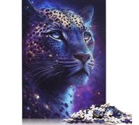 Puzzle Léopard Galaxie, Défi Difficile, Puzzle en Carton 100% Recyclé pour Adultes et Ados, Cadeaux d'halloween, 1000 pièces (75 x 50 cm)