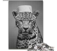 Puzzle Léopard Jouant avec du Papier Toilette pour Adolescents, 1000 pièces, pour Un Moment de détente inoubliable Chaque pièce est Unique - Jeu Familial Stimulant (26x38cm)