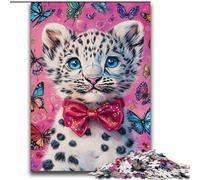 Puzzle Léopard Noir et Blanc 2000 Pièces pour Adolescents, Cadeaux, pour 14 Ans et Plus, Casse-tête, Jeux Familiaux, Cadeaux de Noël et d'anniversaire (70x100cm)