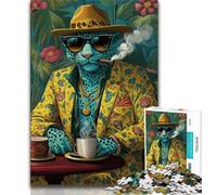 Puzzle léopard Tendance 1000 pièces pour Adultes et Adolescents, Jouet éducatif et décompressant, Cadeau du Père Noël Secret 50x75cm