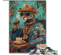 Puzzle léopard Tendance pour Adultes, 1000 pièces, Jeu Stimulant, idéal comme Cadeau pour Toute la Famille (26x38cm)