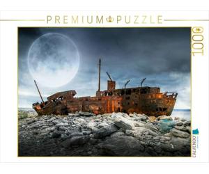 Puzzle · L'épave du « MV Plassey » au Clair de Lune | 1000 pièces · Format assemblé 64 × 48 cm · CALVENDO Puzzle