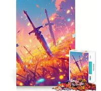 Puzzle L'Épée des Déchus pour Adolescents, 1000 pièces, Jeu de logique et de réflexion, Calme et Amusant, Bords Lisses, Cadeau d'anniversaire 50x75cm