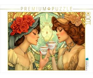 Puzzle · L'époque de l'art Nouveau | C'est l'heure d'une tasse de thé · 1000 pièces · Format assemblé 64 × 48 cm · CALVENDO Puzzle
