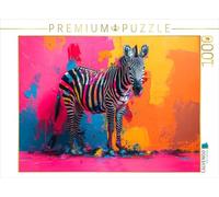 Puzzle · Les Animaux dans Le Pop Art | Un zèbre regarde avec curiosité · 1000 pièces · Format assemblé 64 × 48 cm · CALVENDO Puzzle