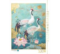 Puzzle · Les Animaux et la Nature dans Un Style Asiatique | De magnifiques grues · 1000 pièces · Format assemblé 64 × 48 cm · CALVENDO Puzzle