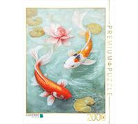 Puzzle · Les carpes koï dans Les Illustrations | Deux jolis carpes koï · 2000 pièces · Format assemblé 90 × 67 cm · CALVENDO Puzzle