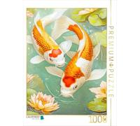 Puzzle · Les carpes koï dans Les Illustrations | Deux magnifiques carpes koï nageant dans l'eau · 1000 pièces · Format assemblé 64 × 48 cm · CALVENDO Puzzle