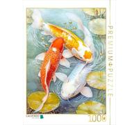 Puzzle · Les carpes koï dans Les Illustrations | Illustration représentant trois carpes koï · 1000 pièces · Format assemblé 64 × 48 cm · CALVENDO Puzzle