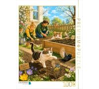 Puzzle · Les Chats auraient du Personnel ? Tu parles | Garde du jardin · 1000 pièces · Format assemblé 64 × 48 cm · CALVENDO Puzzle