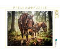 Puzzle · Les Chevaux de Trait: Le cœur, la Force et Le Sol sous Leurs | sabots · Des chevaux de trait en action · 1000 pièces · Format assemblé 64 × 48 cm · CALVENDO Puzzle