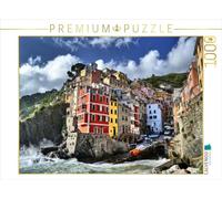 Puzzle · Les Cinque Terre, Riomaggiore | Les maisons s'accrochent aux rochers · 1000 pièces · Format assemblé 64 × 48 cm · CALVENDO Puzzle