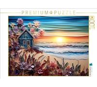 Puzzle · Les Derniers Rayons du Soleil | Art du papier découpé et quilting · 1000 pièces · Format assemblé 64 × 48 cm · CALVENDO Puzzle
