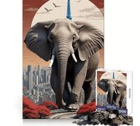 Puzzle Les éléphants règnent pour Adultes, 1000 pièces, pour stimuler la mémoire, Passer Un Moment agréable, à Assembler Selon Le modèle de la liste de souhaits du Père Noël 50x75cm