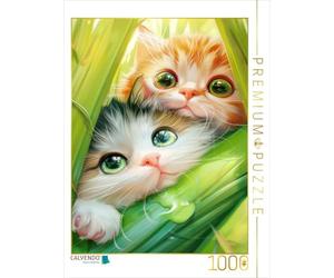 Puzzle · Les Fans de Mangas et l'amour des Animaux | J'ai enfin retrouvé mes chatons · 1000 pièces · Format assemblé 64 × 48 cm · CALVENDO Puzzle