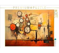 Puzzle · Les horloges flottantes | Une exploration abstraite des espaces de pensée créatifs · 1000 pièces · Format assemblé 64 × 48 cm · CALVENDO Puzzle