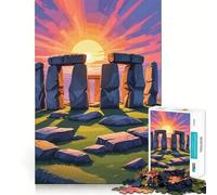 Puzzle Les Mystères de Stonehenge pour Adultes, 1000 pièces, Jeu intellectuel, Divertissement paisible, découpe précise, liste de souhaits du Père Noël (38x52cm)