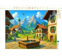 CALVENDO Puzzle Les Potions dans Le Village - Anime Alpes | 1000 pièces - Taille de la Ponte 64 x 48 cm - Puzzle Photo pour des Heures heureuses