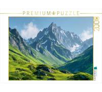 Puzzle · Les prairies verdoyantes Dansent dans la lumière, tandis Que Les | sommets veillent en silence · 2000 pièces · Format assemblé 90 × 67 cm · CALVENDO Puzzle