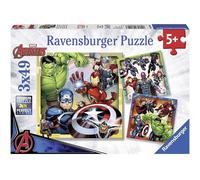 Puzzle les puissants avengers 3x49 pcs