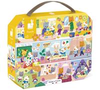 Janod Puzzle Les rituels de la journée – 24 pièces – 3-6 ans – Fabriqué en France