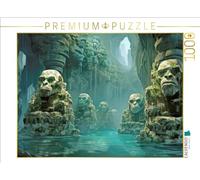 Puzzle · Les ruines de civilisations disparues | Des crânes de singes nous regardent · 1000 pièces · Format assemblé 64 × 48 cm · CALVENDO Puzzle