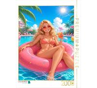 Puzzle · L'été des bouées | Le soleil, un cocktail et une bouée rose, un après-midi rien… · 2000 pièces · Format assemblé 90 × 67 cm · CALVENDO Puzzle
