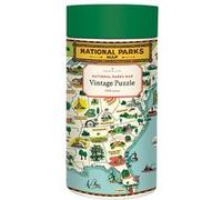 Puzzle LetterBox Cavallini Plan des parcs nationaux américains 1000 pièces 50 x 70 cm G