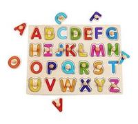 Puzzle lettres de l'alphabet en majuscule en bois jeu Montessori Multi G