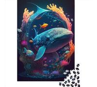 Puzzle Léviathan psychédélique pour adultes, 1000 pièces, pour adolescents à partir de 12 ans, cadeaux de réveillon de Noël, 1000 pièces (38 x 26 cm)