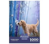 Puzzle Lévrier Écossais 1000 Pièces pour Adultes Et Enfants, Jeu De Famille, Casse-tête Bambou Bleu Violet, DéCoration, Cadeau Anniversaire 70x50cm/1000pcs