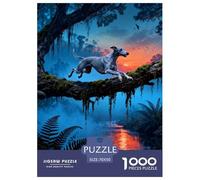 Puzzle Lévrier Italien 1000 Pièces pour Enfants Et Adultes, Jeu Ludique Et Instructif, Casse-tête Forêt Tropicale Humide, Home Decor, Cadeau Famille 70x50cm/1000pcs