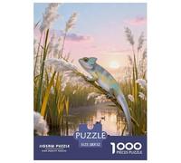 Puzzle Lézard Coloré 1000 Pièces pour Adultes Et Enfants, Défiant Et Stimulant, Casse-tête Marais de Roseaux, Home Decor, Cadeau Famille 52x38cm/1000pcs