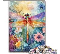 Puzzle Libellule Aquarelle 2000 pièces, Jeu éducatif et décompressant pour Anniversaire et Noël (70x100cm)