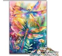 Puzzle Libellule Aquarelle pour Adultes 1000 Pièces, Modèle à Assembler Offrez-en Un Cadeau à Toute la Famille Convient aux Enfants de 14 Ans et Plus (26x38cm)