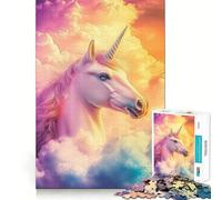 Puzzle Licorne Arc-en-Ciel 1000 pièces pour Adolescents, Jeu d'exercice Mental, Design apaisant, Cadeau précieux Assembler (38x26cm)