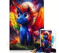 Puzzle Licorne Arc-en-Ciel Ailées 1000 Pièces Jeu de réflexion Difficile pour Adultes Atelier d'assemblage Calme et Relaxant Cadeau spécial (50x75cm)