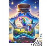 Puzzle Licorne Art 100% Carton recyclé, Puzzle en Carton de qualité supérieure pour Adultes et Enfants, Cadeaux d'halloween, 1 000 pièces (75 x 50 cm)