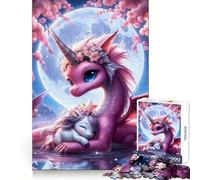 Puzzle Licorne Bébé Mignon pour Adolescents 1000 Pièces Détente et Mémoire Cadeau Sensuel et Réconfortant (50x75cm)
