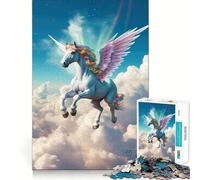 Puzzle Licorne Cheval Fantaisie 1000 Pièces pour Adolescents Stimule l'esprit Ajustement Parfait Loisirs Captivants pour des Moments Confortables à la Maison (38x52cm)