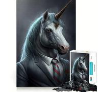 Puzzle Licorne Cheval Fantaisie 1000 Pièces pour Adolescents Stimule l'esprit Ajustement Parfait Loisirs Captivants pour des Moments Confortables à la Maison (38x52cm)